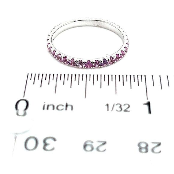 Natural Pink Sapphire Ring 6.5 14k W Gold 0.66 TCW Certified $1,190 217001 - Picture 11 of 12